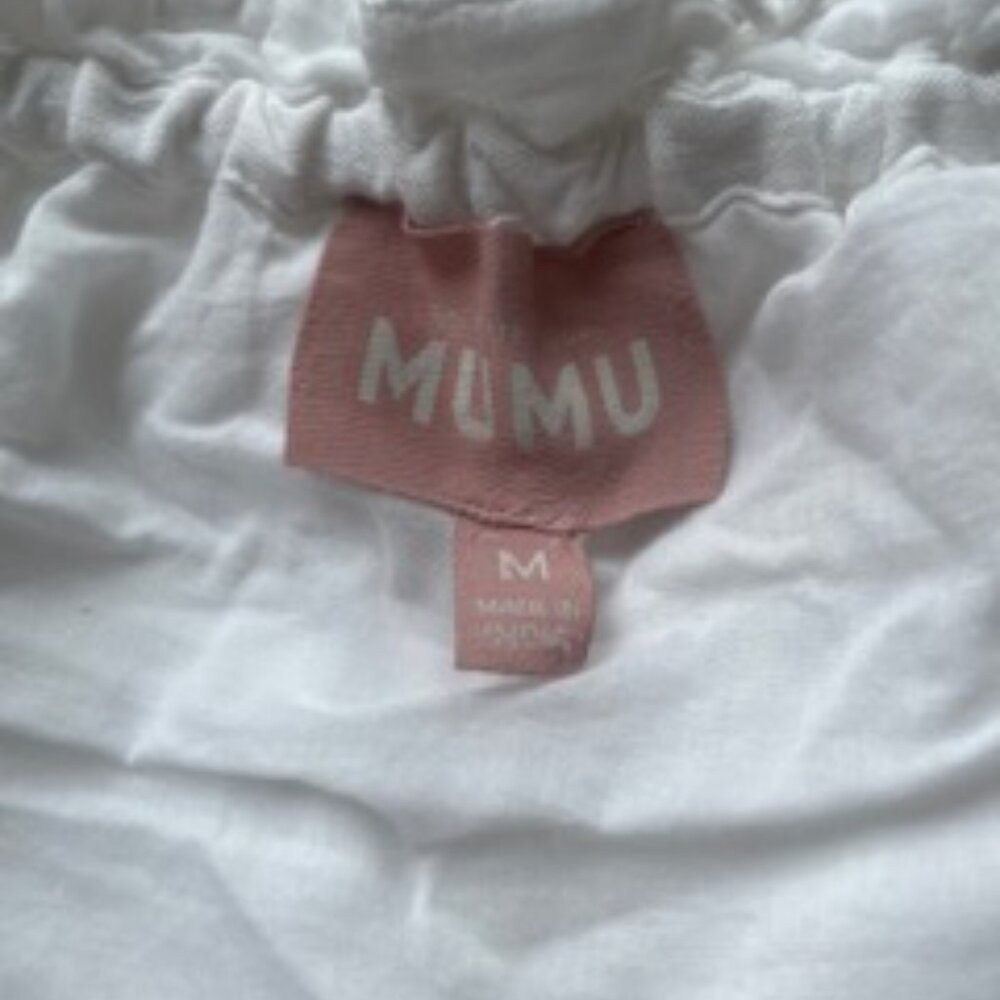 Show Me Your MuMu White Tie-Shoulder Mini Dress - Picture 3 of 3